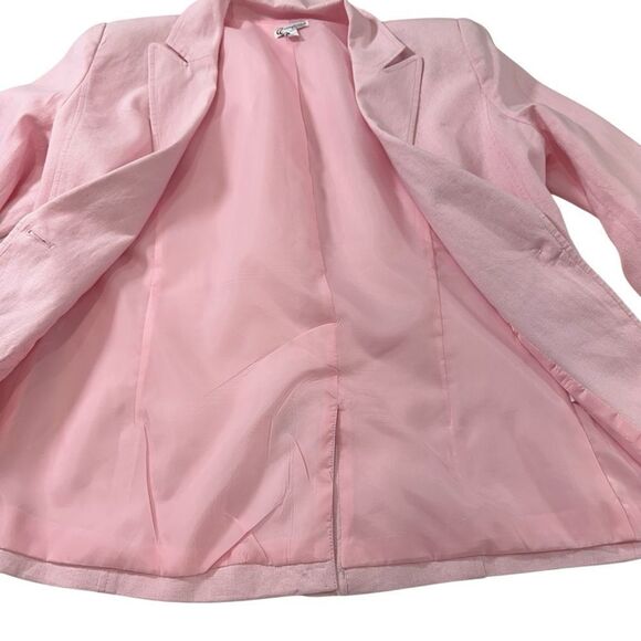 VTG Chadwicks Classics Pink Linen Blend Tailored Summer Blazer, 10 - Picture 5 of 12